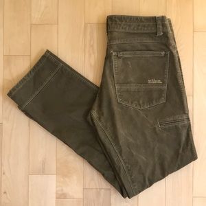 KUHL Rydr pants - green/gold, tapered fit (33x32)